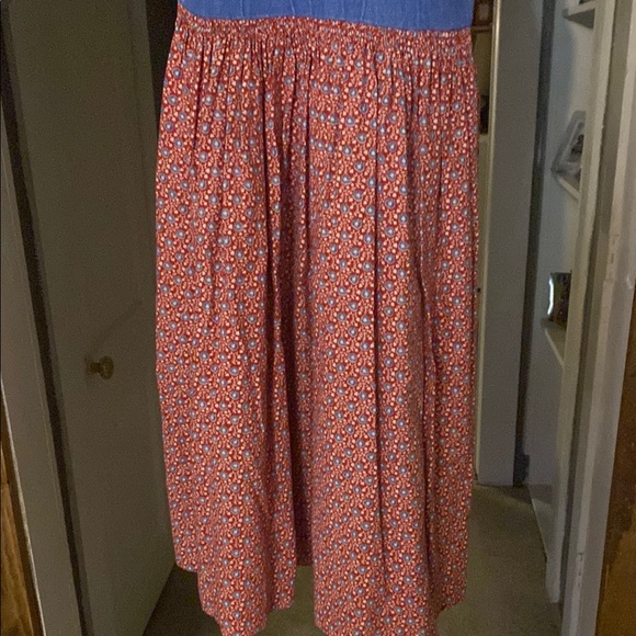 Blue and Red Floral Midi Dress - Picture 10 of 12